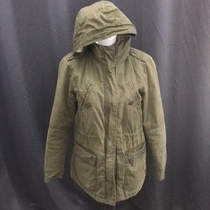 American Eagle Fleece Hooded Utility Jacket